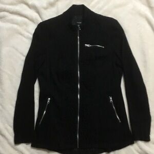 Liverpool Black Women's Blazer with Zipper Accents